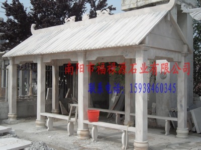 镇平石亭 &nbsp;石亭工艺品 晚霞红石亭 花岗岩石亭 3米石亭