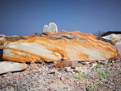 5米75晚霞红景观石