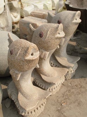 花岗岩石雕石鱼