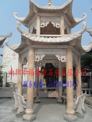 雕刻石亭 &nbsp;传统石亭 现代石亭 精品石亭4米石亭